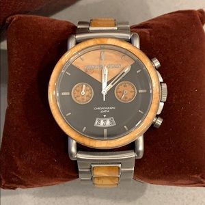 Original Grain Mens Wood & Steel Watch